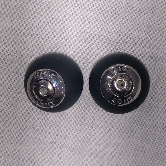 2 for $30 Black Matte Front and Back Ball Earring - Picture 3 of 3